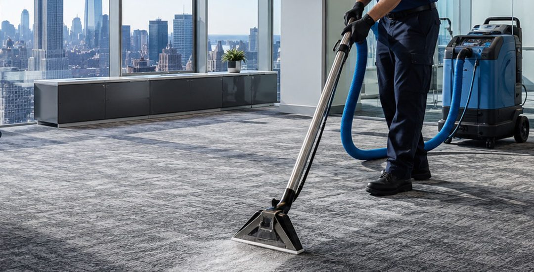Commercial Carpet Deep Wash Extraction & Sanitization for a Midtown Manhattan Corporate Office